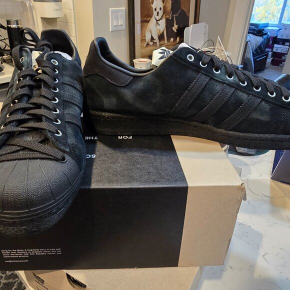 Adidas Men's Song for the Mute x Superstar 82 Mens Size 12 Black |JP7676| NEW - Picture 3 of 9